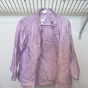 Gymboree Purple Button Down Shirt Casual Style